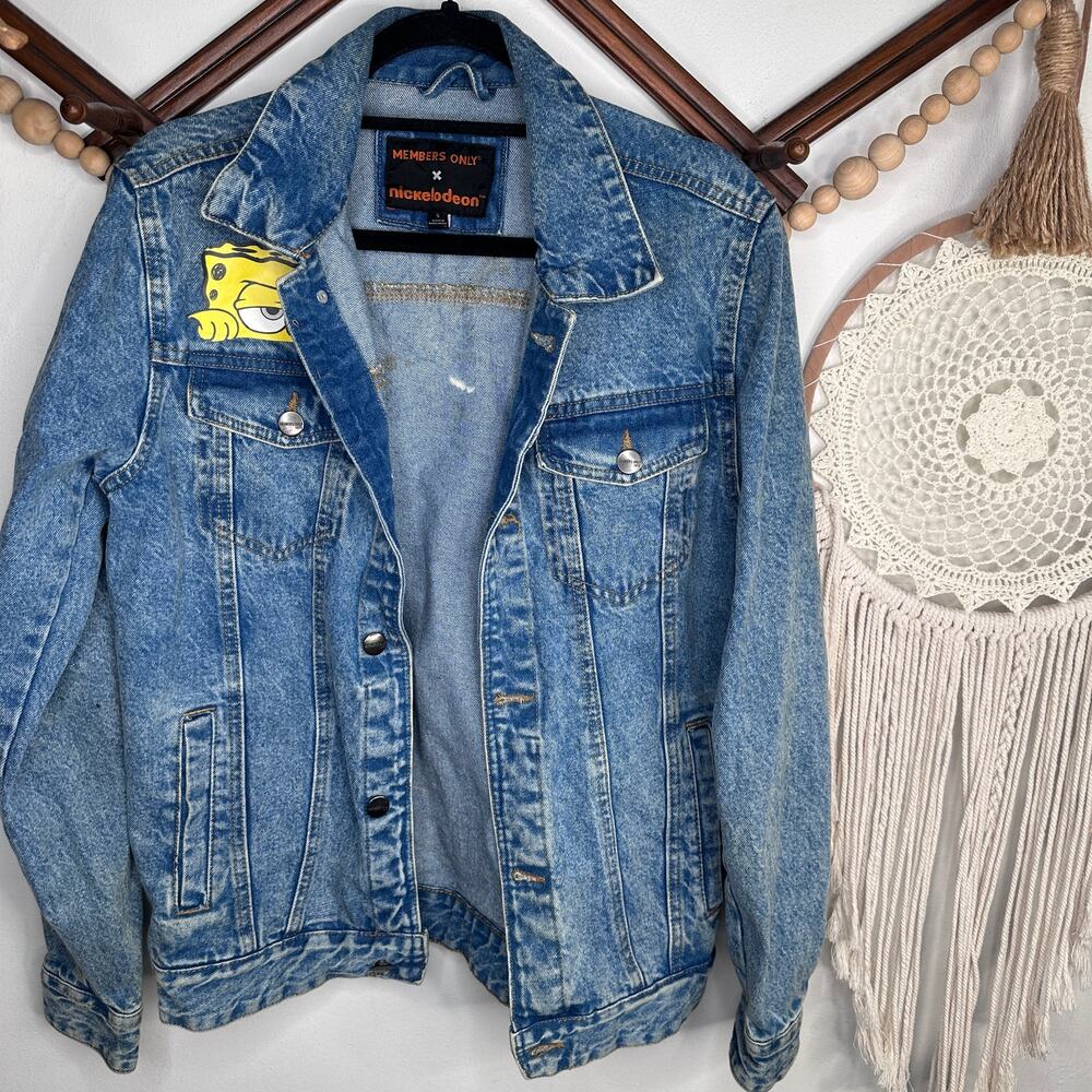 Members Only x Nickelodeon Spongebob Denim Jean Jacket